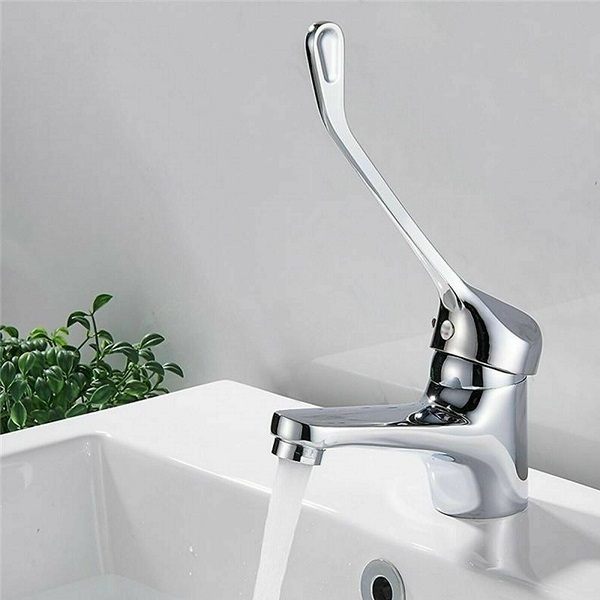 MEDICAL EXTENDED LEVER ELBOW OPERATED BASIN TAP - DOCTORS,VETS,DENTISTS